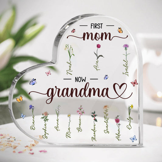 MyAvatar™ Personalized Acrylic Plaque - First Mom Now Grandma