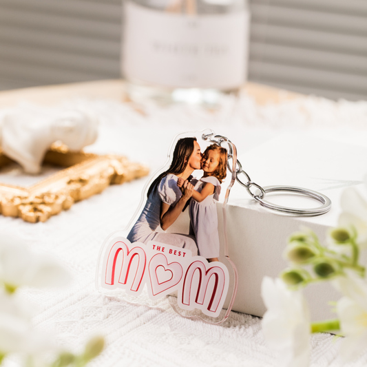 MyAvatar™ Personalized Acrylic Keychain - Love Mom Forever