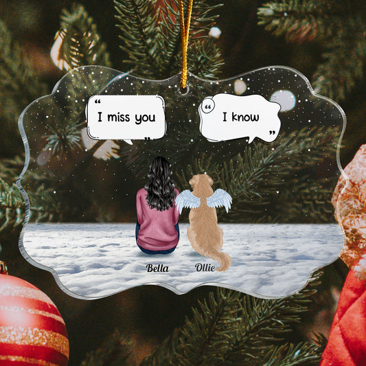 MyAvatar™ Personalized Acrylic Ornament - I Miss You