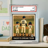 MyAvatar™ Trading Card Style Personalized Acrylic Ornament - Baseball No. 1 Dad Grandpa Man & Kids