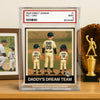 MyAvatar™ Trading Card Style Personalized Acrylic Ornament - Baseball No. 1 Dad Grandpa Man & Kids