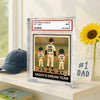 MyAvatar™ Trading Card Style Personalized Acrylic Ornament - Baseball No. 1 Dad Grandpa Man & Kids