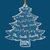 MyAvatar™ Personalized Acrylic Ornament - Christmas Tree With Family Names