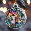 MyAvatar™ Personalized Acrylic Ornament - Custom Photo Family In Christmas Ball