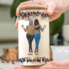 MyAvatar™ Personalized Clear Glass Cup - To My Daughter Whisper Back I Am The Storm