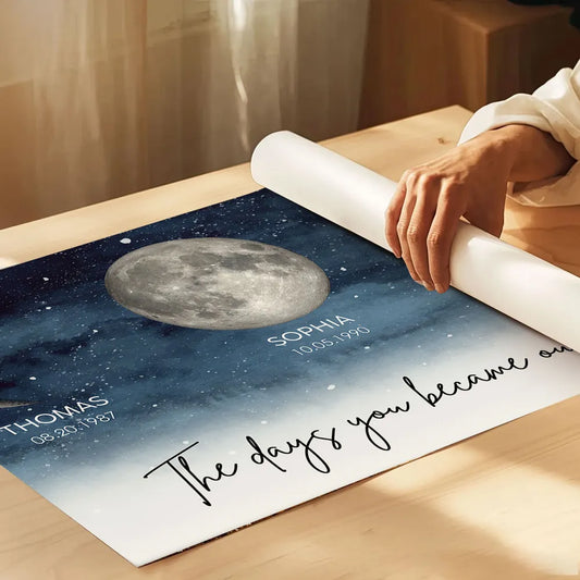 The Day You Became Our Dad – Personalized Birth Moon Gift